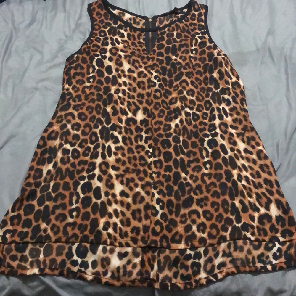 Express Leopard Print Top Medium - image 1